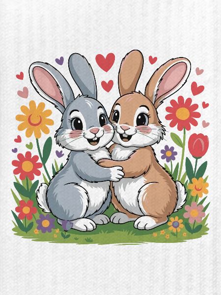 Hase Comic Paar Liebe