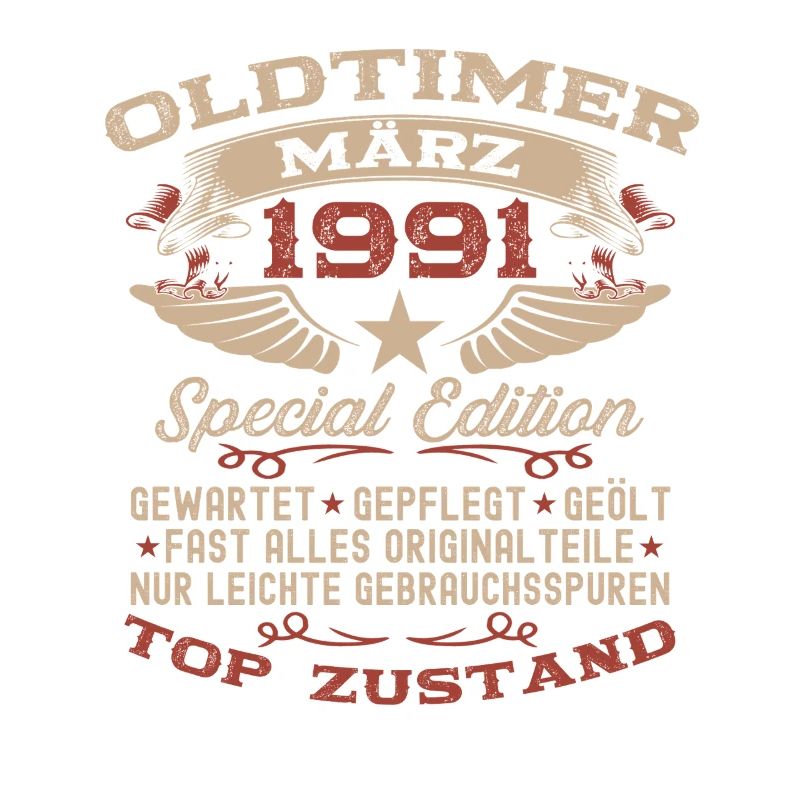 35. Geburtstag Geschenk Mann Oldtimer März 1991