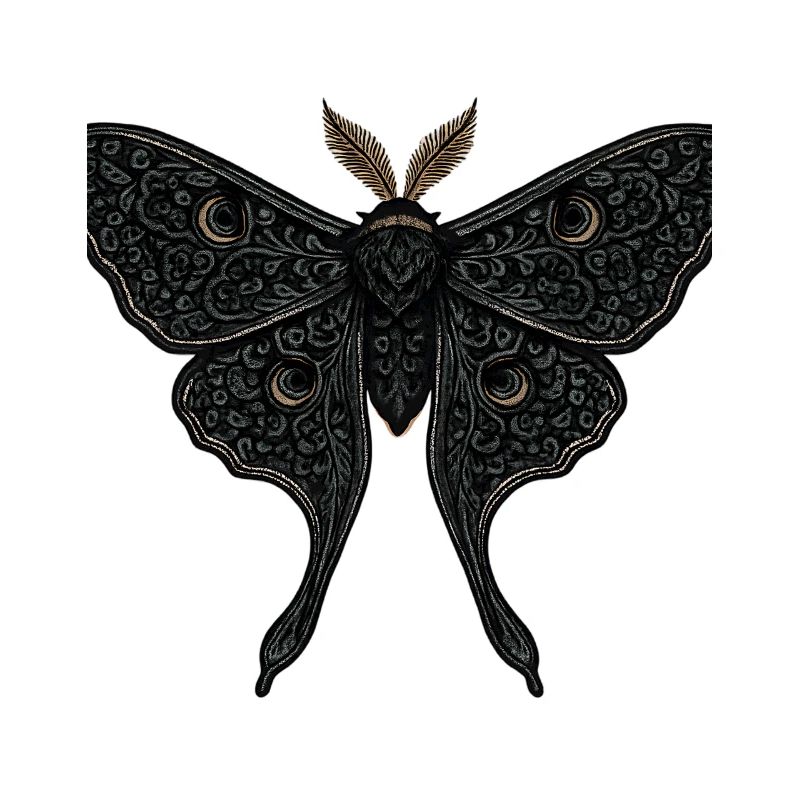 Moon Moth Moth Gothic Tattoo