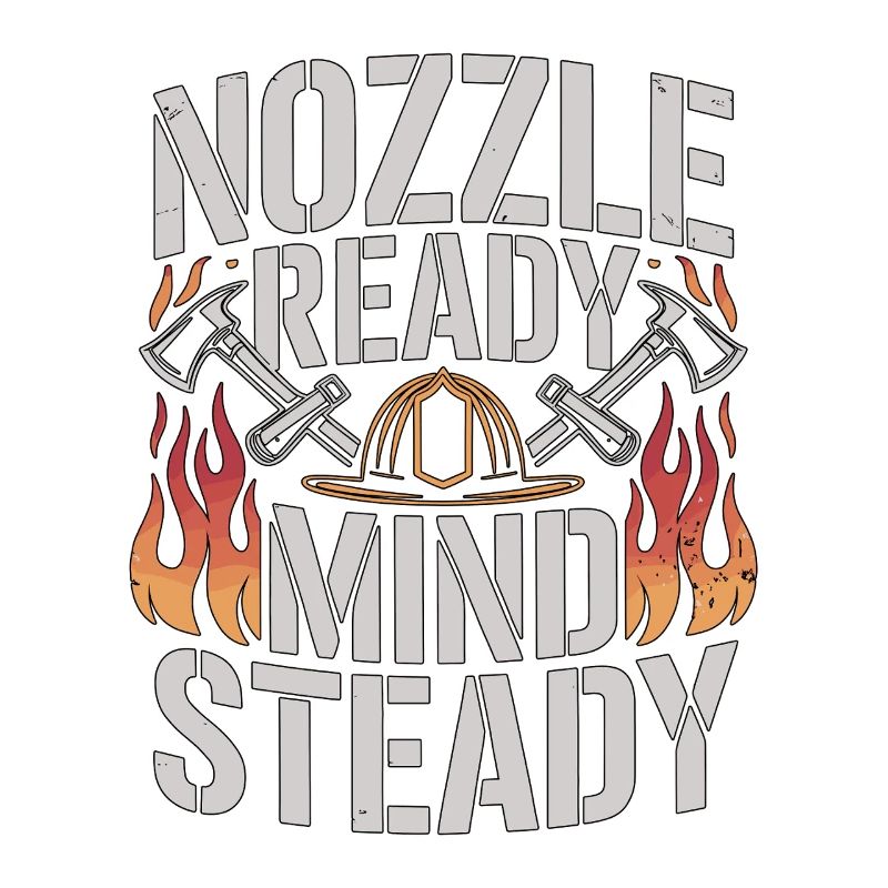Fire Engineer Nozzle Ready Mind Steady Firefighter
