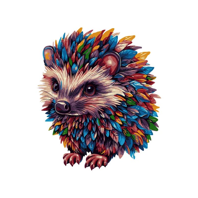 hérisson coloré