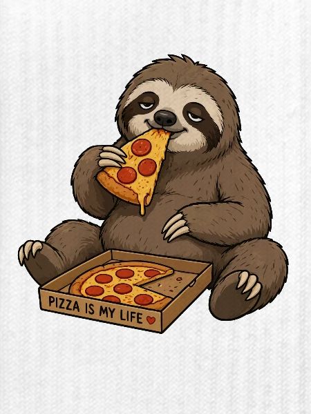 Pizza-Sloth Lebensgenuss