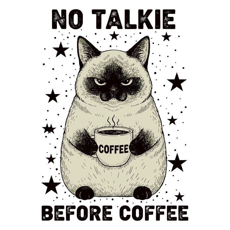 Pas de conversation devant un chat amateur de café