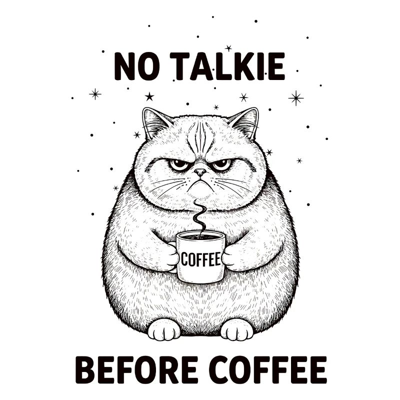 Pas de conversation devant un chat amateur de café