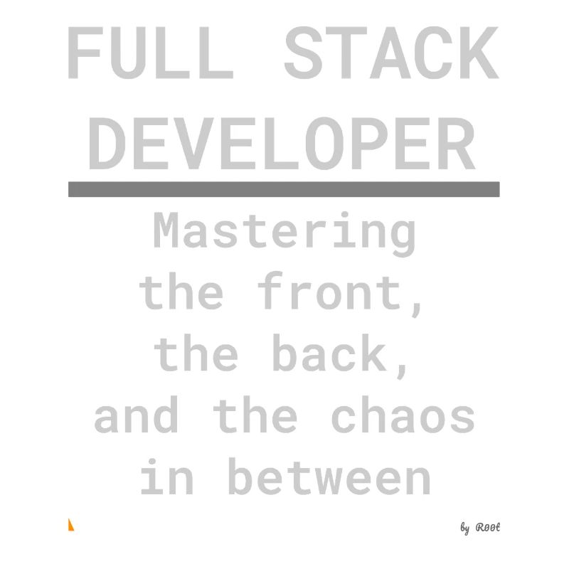 Full Stack Develo: Front, Back und Chaos