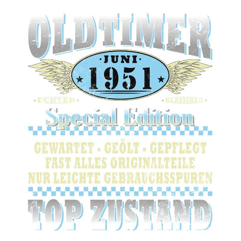 75. Geburtstag Geschenk Mann Oldtimer Juni 1951