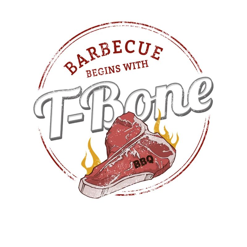 T-Bone Steak Barbecue Beef BBQ Design