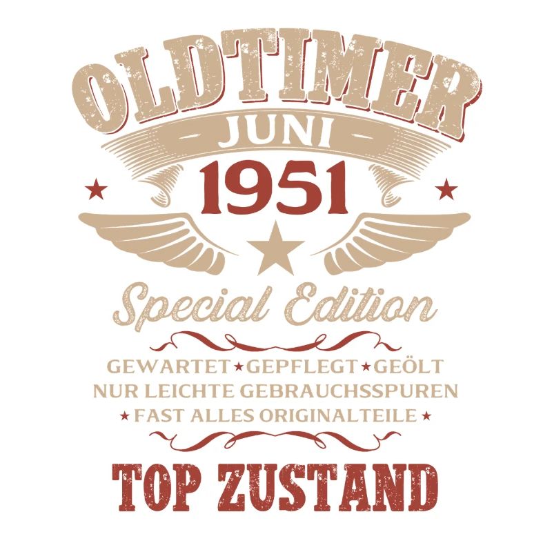 75. Geburtstag Geschenk Mann Oldtimer Juni 1951