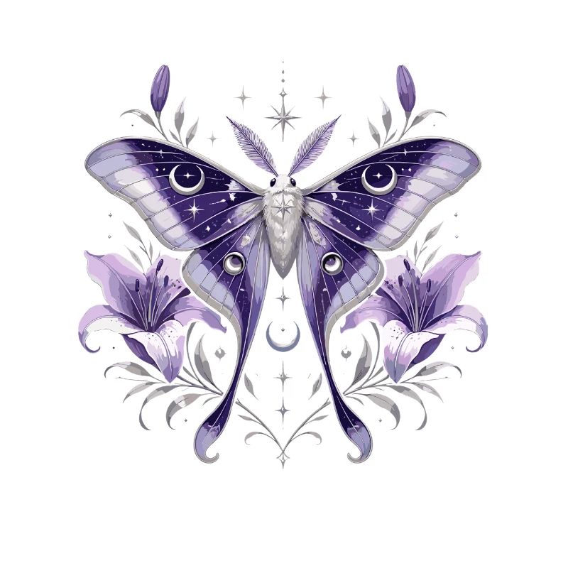 Papillon de nuit de lune pourpre
