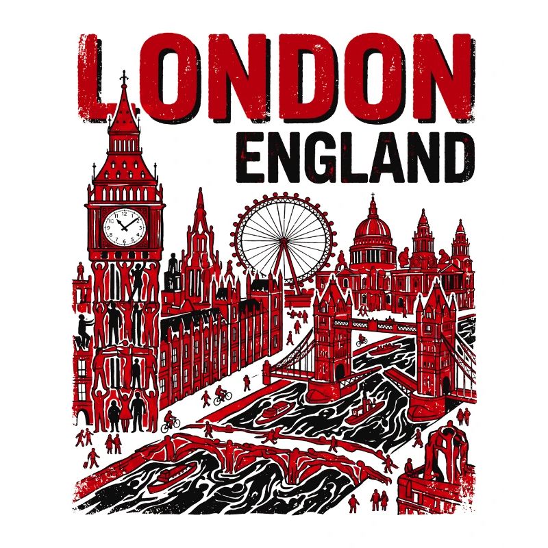 La silhouette de Londres en Angleterre avec ses monuments célèbres