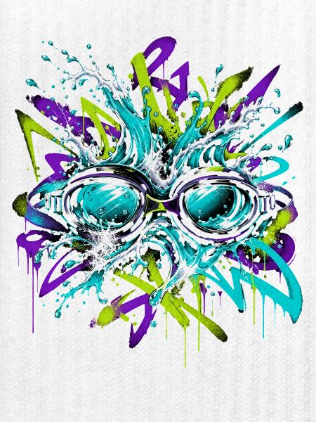 Schwimmbrille Graffiti