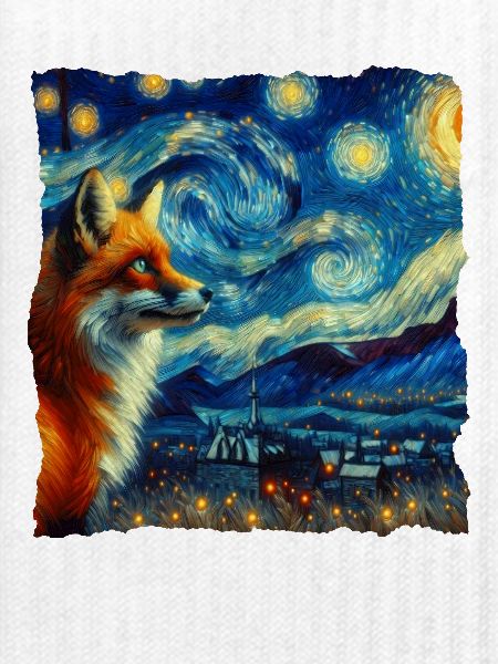 Rotfuchs Fuchs Starry Night