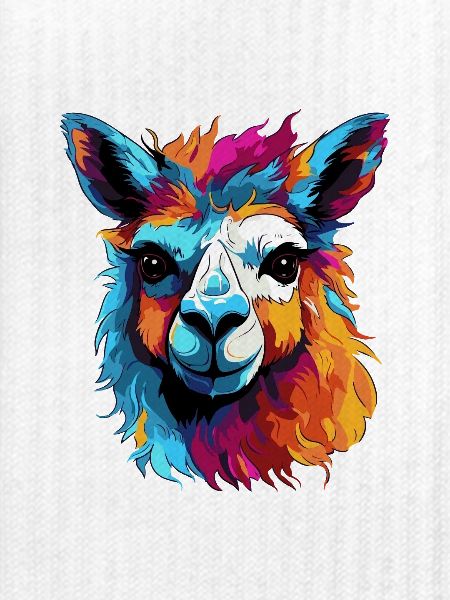 Bunter Llama Popart Muster