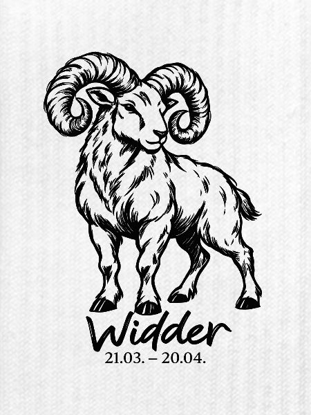 Widder – illustriertes Sternzeichen