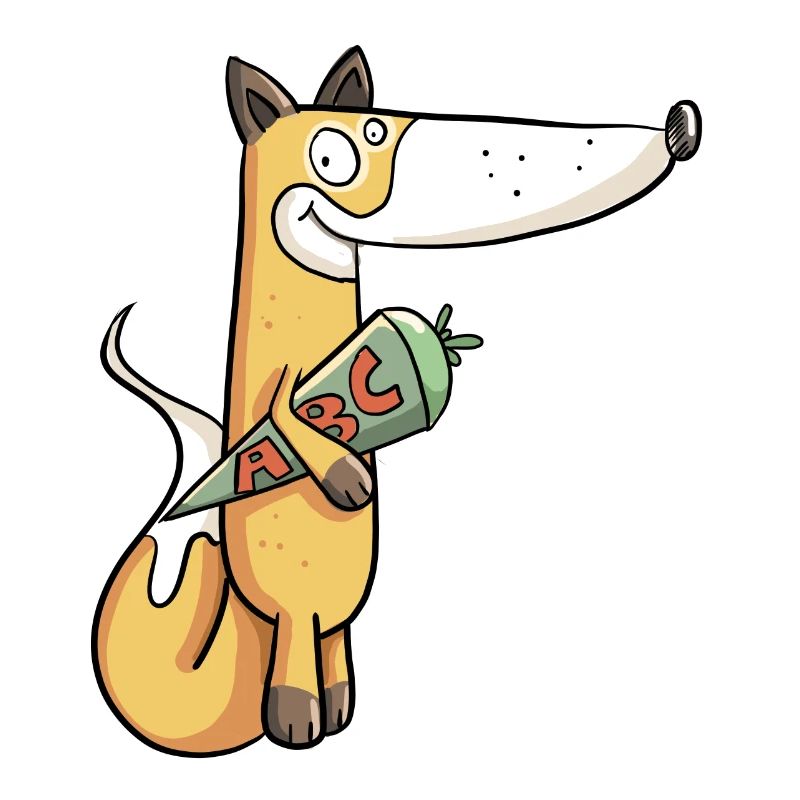 Schoolchild Fuchs I Einschulung Erstklässler