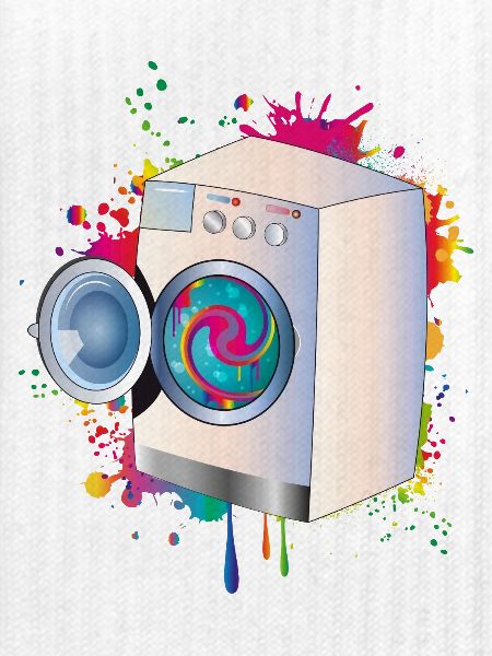 Waschmaschine mit Buntwäsche