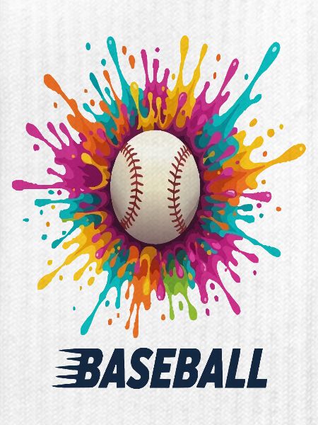 Lebhafter Baseball-Splash-Burst