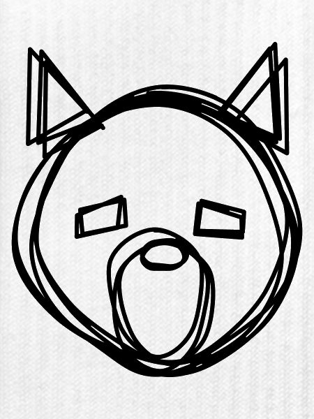 Wolf handgezeichnet