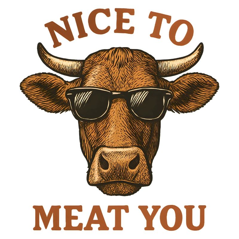 Vache avec des lunettes de soleil – Sympa de te dévorer