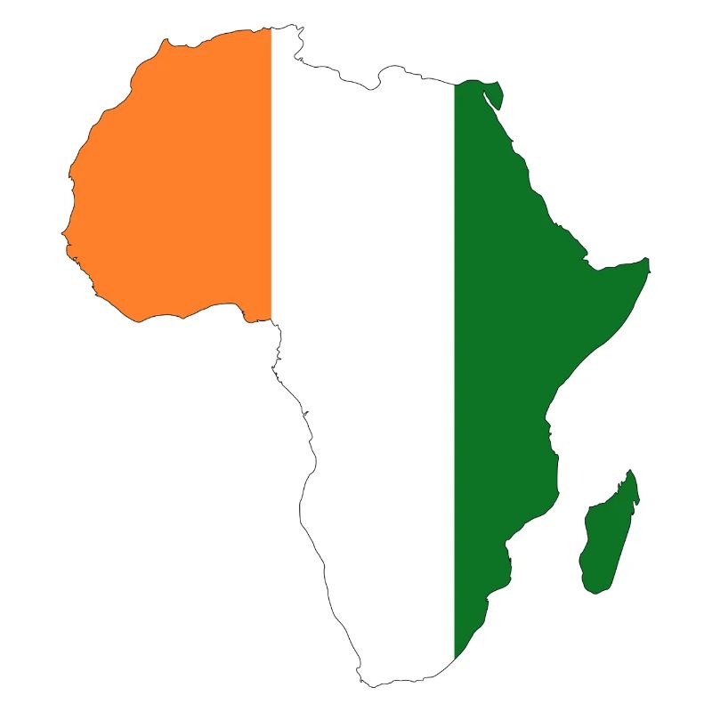 Drapeau de la Côte d’Ivoire Afrique