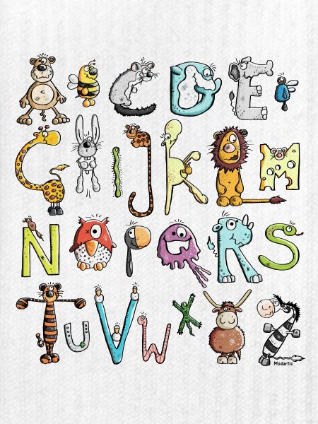 Buntes Tier Alphabet - ABC