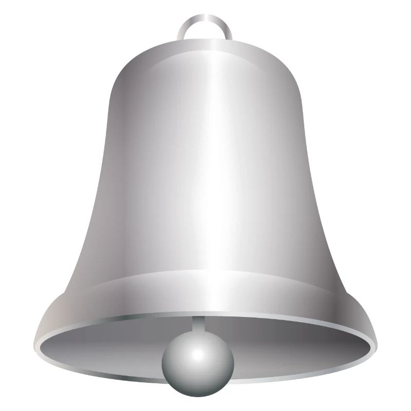 große silberfarbene Kirchen Glocke oder Glöckchen