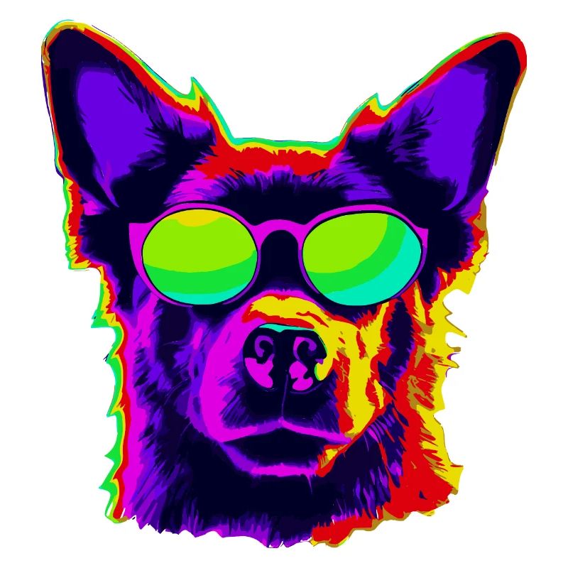 Stylischer Vierbeiner mit Sonnenbrille