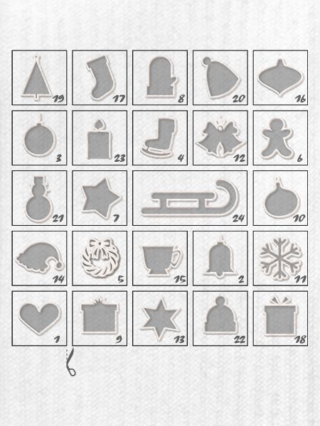 Adventskalender (Türchen ausschneiden)