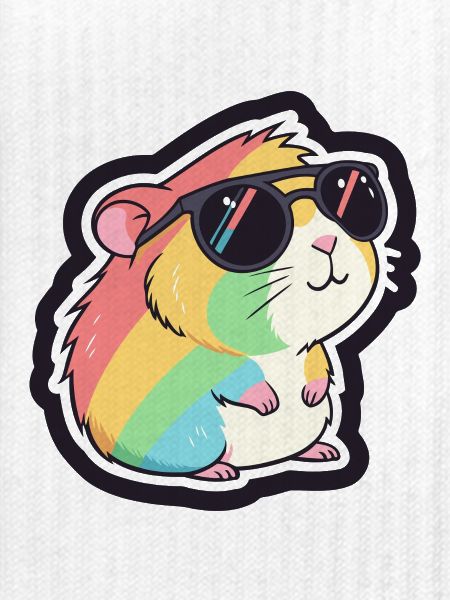 Hamster-Chic, Regenbogenbrille cool