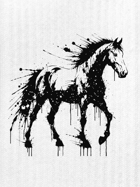 Pferdekunst Splash Black