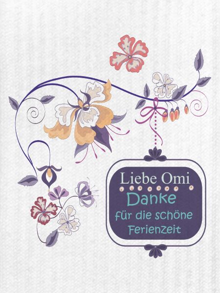 Blumenrahmen Dankesbotschaft Oma