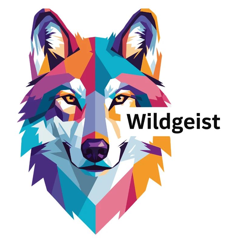 Farbiger Wolfskopf "Wildgeist"