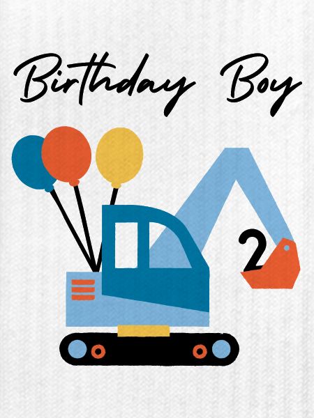 Bagger mit Ballons
