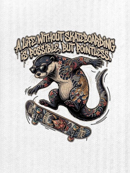 Skateboarding Otter