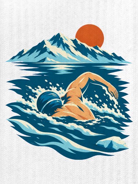 Eisbaden Bergsee