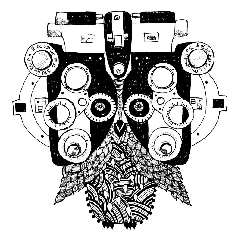 Phoropter Eule Augenoptik Optometrie