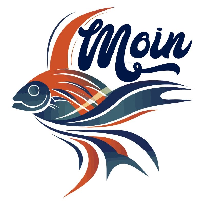 Farbiger Flussfisch Abstract Moin
