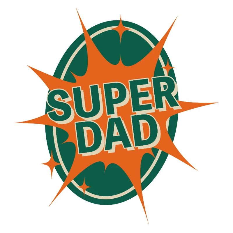 Super Dad Comic Style Design