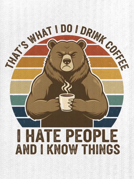 Bär Kaffee Rebell Retro