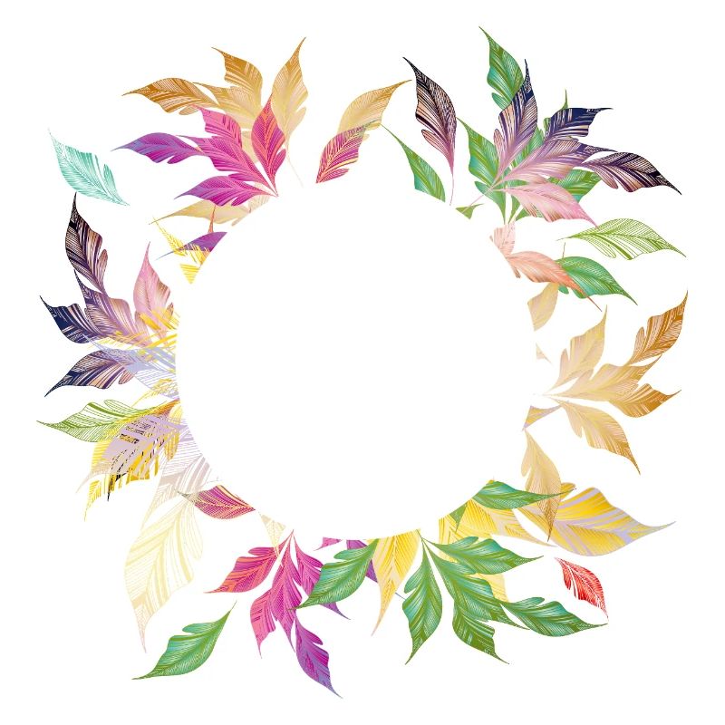 Imaginative leaf frame – delicately shimmering