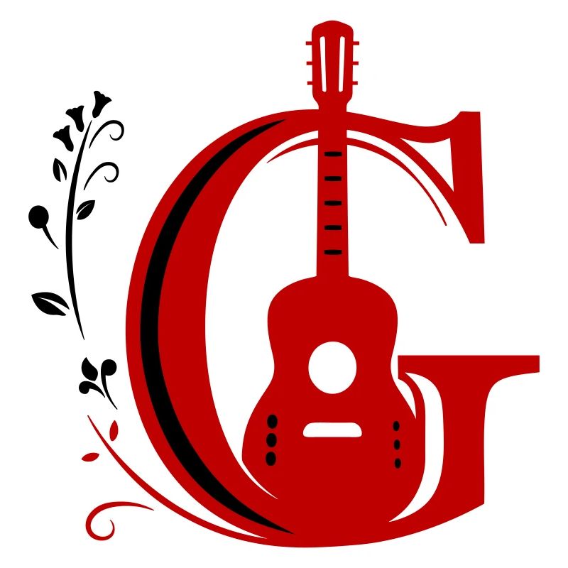 Initiale c mit  Gitarre 