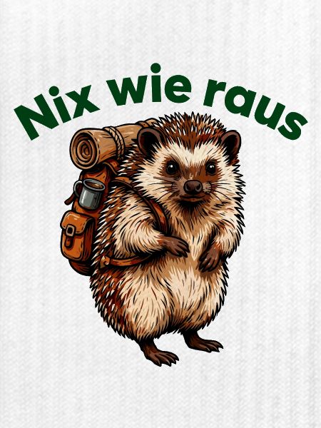 Igel mit Rucksack
