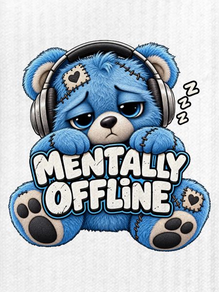 Mentally Offline Plüschbär