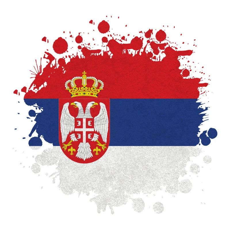 Serbie Klecks / Cadeau De Belgrade Balkans drapeau