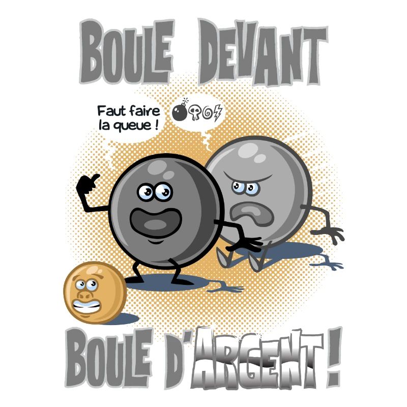 Boule devant boule d'argent