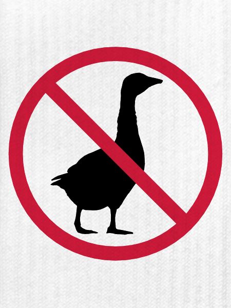 Gans Verboten Schild