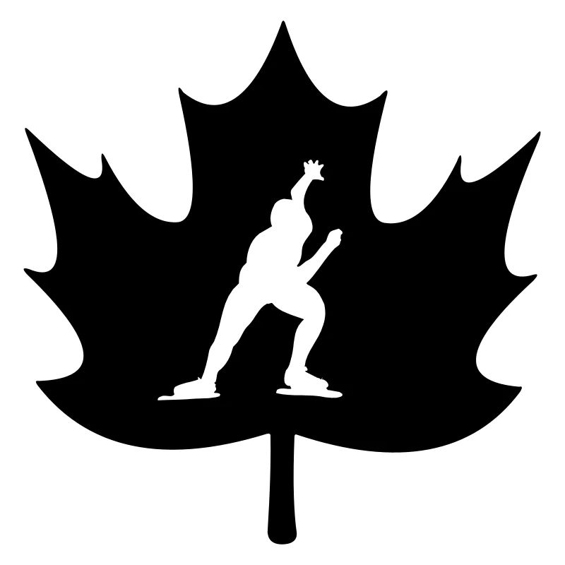 Canada maple leaf skating logo