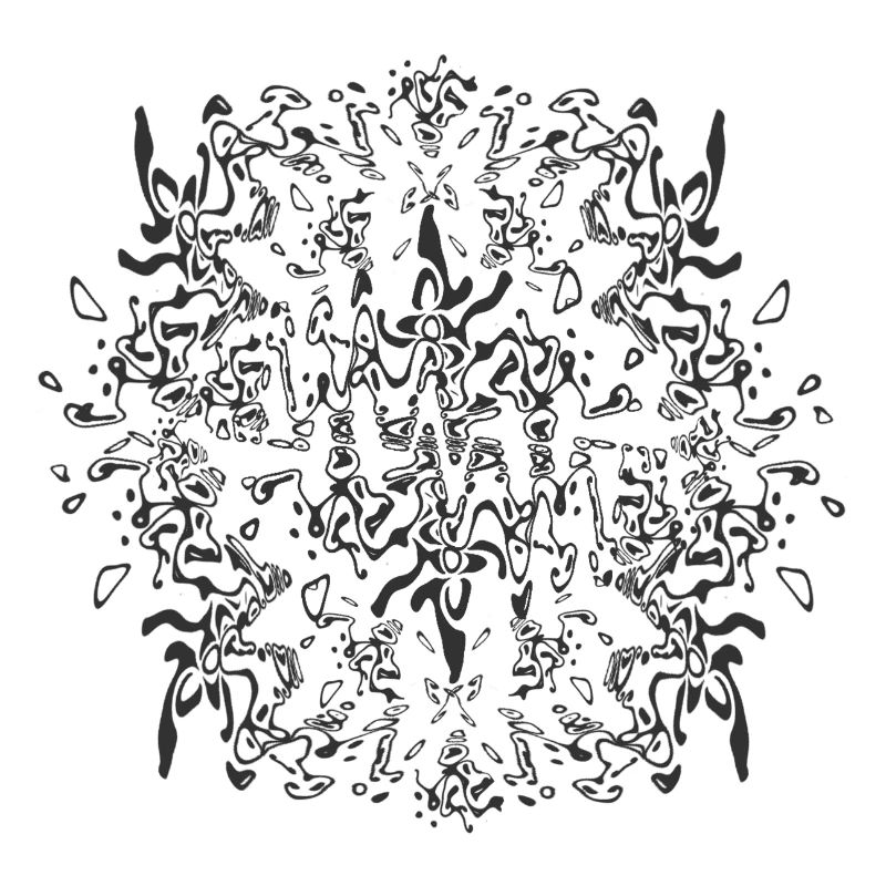 Abstract Black Mandala Pattern