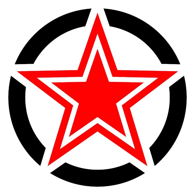 Roter durchbrochener Stern