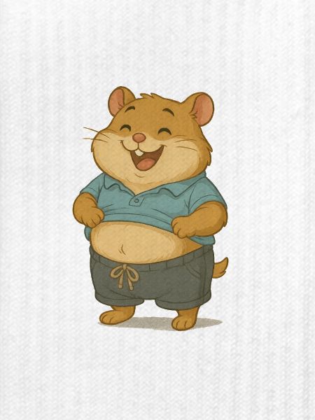 Chilliger Hamster im Freizeitlook